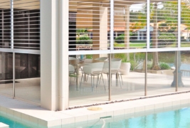 Fixed On Balustrade - LG — iQ Shutters in Warana QLD